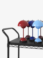 Flowerpot Portable Lamp VP9, Vermilion Red, Magnetic Charger