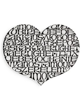 Metal Wall Relief - International Love Heart