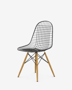 Wire Chair DKW - Assento de Aço Preto