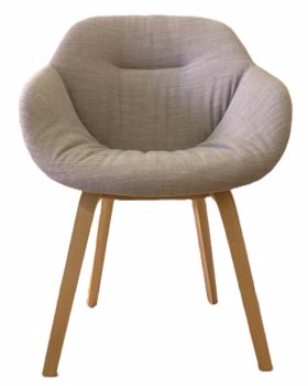 AAC 123 Soft Chair - Cat. 3 Ruskin 33 Cinza Claro e Carvalho